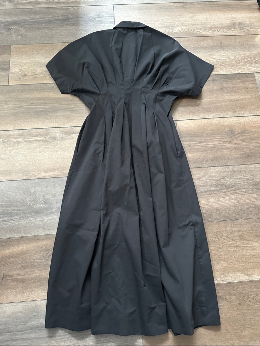 Anthropologie Tobie Maxi Shirt Dress Black | Large - Picture 9 of 11
